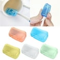 thumbnail image 1 of Shiogb 5 Set Portable Travel Toothbrush Cover, Wash Brush Cap Case Box for Hygiene On The Go, Pink, 5.5 x 1.6 x 0.8 inches, 1 of 7