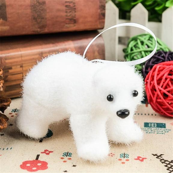 Shiogb Christmas Mega Sale, Decorative and Creative Bear Pendant, Decoration Cute Home Christmas Tree Decoration Plush Pendant White Home Decor