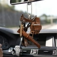 thumbnail image 1 of Shiogb Christmas Clearance Sale, Western Cowboy Car Rearview Mirror Decoration Keychain H, 1* Pendant, H, 1 of 6
