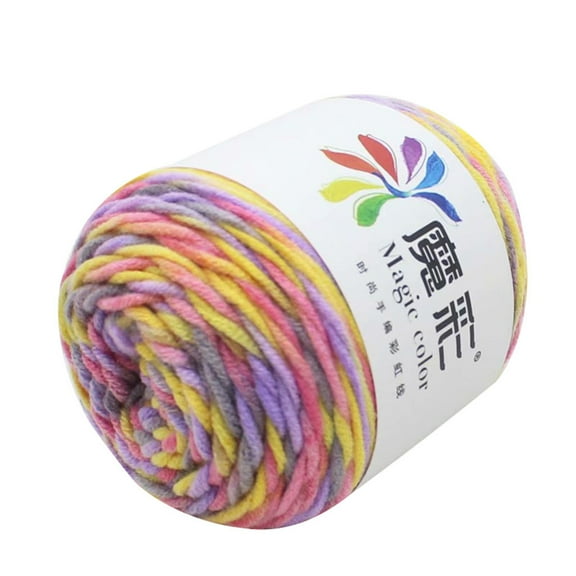 Shiogb Christmas Mega Sale, 5-Strand Rainbow Cotton Crochet Yarn Diy 10-Color Ball, 5 Strands of Rainbow Cotton Crochet Diy Sweater Scarf Line Cotton Wool Thread