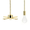 thumbnail image 1 of Shiogb Christmas Mega Sale, Ceiling Fan Zipper Decoration Gold, 12 Inch Ceiling Fan Pull Chain with Decorative Bulb and Cord Ceiling Fan Extension Chain Fan Pull Chain Kit for Ceiling Lamp, 1 of 3