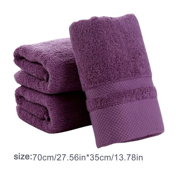 Shiogb Clearance Cotton Hand Towels Bathroom Hand Towels Set Ultra Soft and Highly Absorbent Towel For Bath Hand Face Gym and Spa Purple, Thick Cotton Towel Purple 7.1X11.8X0.8 Inches, 1X Towel