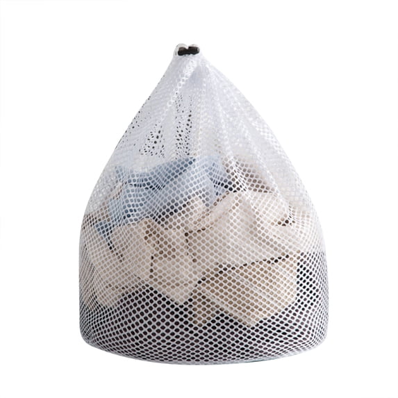 Shiogb Clearance Drawstring Laundry Bag Machine Wash Special Washing Bag Mesh Laundry Bag Coarse Hole 40*50-Reusable Drawstring Laundry Bag Machine Wash Laundry Bag Mesh Bag Laundry Net-White