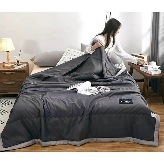 Shiogb Clearance Grey-Ice Blanket For All Season Lightweight Summer Cooler Quilt For Hot Sleepers And Night Sweats Cooler Comforter Double Cold Effect Blanket Cooler Fiber Soft Blanke Promotion Sale
