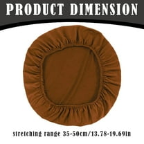 Shiogb Clearance Round Velvet Bar Stool Seat Washable Stool Cushion Slipcover Elastic Bar Chair For Chair, Elastic Cushion Cover Coffee Color 5.9X4.7X0.4 Inches, 1X Cushion Cover