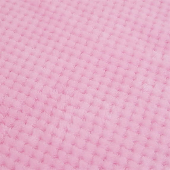 Shiogb Clearance Soft Warm Plaid Fleece Bed Blanket Large Mesh Flannel Blankets Thick Breathable, Blanket Coral Fleece Blanket Pink 100*150Cm 13X9.8X2.4 Inches, a Blanket