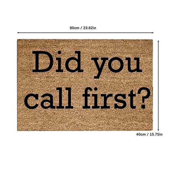 Shiogb Clearance Did You Call First Doormat | New Home | Housewarming | Wedding | Welcome Door Mat | Custom Doormat | Personalized, Fun Floor Mats 11.8X7.9X1.2 Inches, 1X Floor Mat