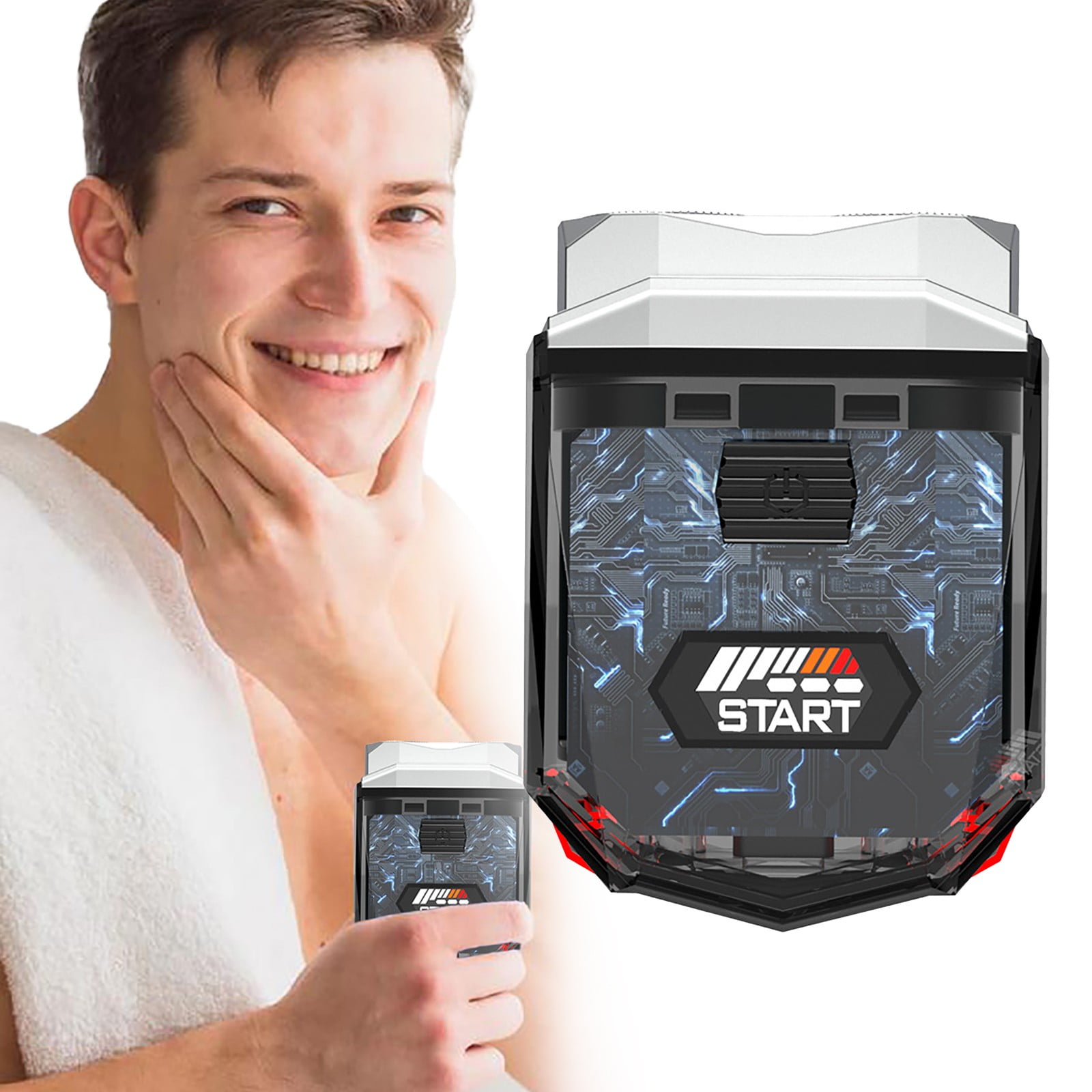 Shiogb Electric Shaver Mini Sports Car Transparent Car Travel Portable