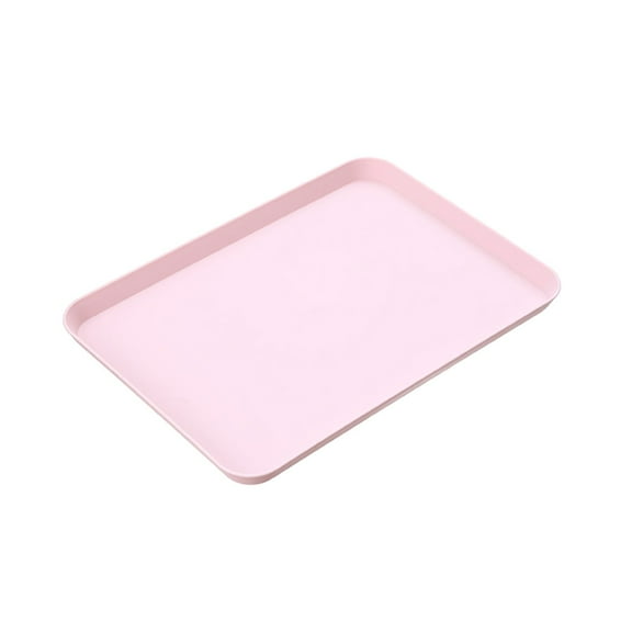 Shiogb Fast Food Serving Tray, Rectangular Plastic Tray for Indoor Dining, Catering, E, 11.6 x 8.3 x 0.8 inches
