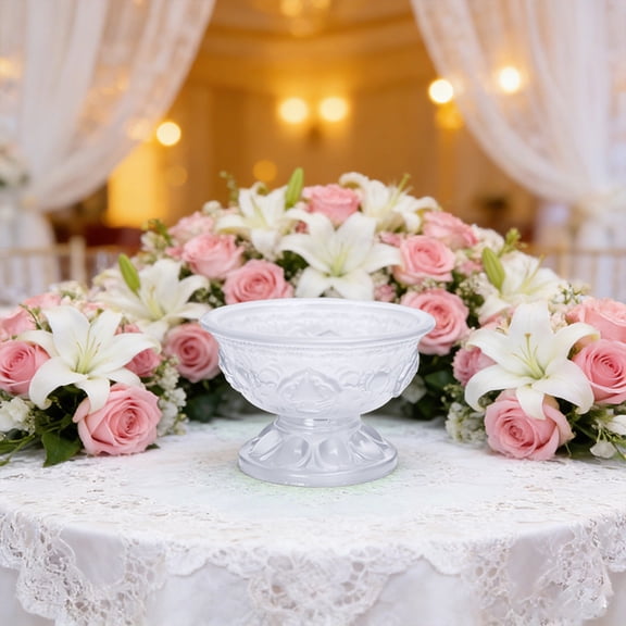 Shiogb Glass Holy Water Offering Bowl for Buddha Altar, Prayer Home Blessing Wedding, Guanyin Devotion Bowl, Candle Stand & Decor, White