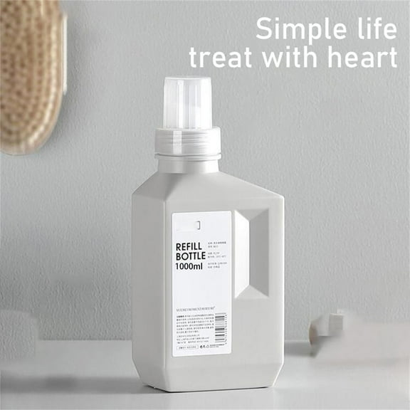 Shiogb Hot Sale! 1Pcs Large Capacity Laundry Dispenser Refillable Laundry Liquid Softener Storage Empty Bottles 1000ml, Large Capacity Softener Storage Bottle, 1000ml