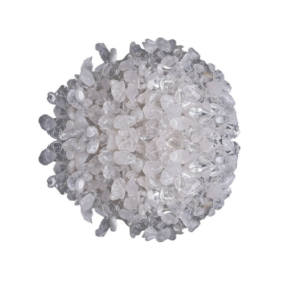 Shiogb Natural Crystal Gravel (10-White Crystal 5-7mm), 100g 5~7mm Natural Mixed Quartz Crystal Stone Rock Gravel Specimens Tank Decor Natural Stones and Minerals Crystal