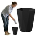thumbnail image 1 of Shiogb Plastic Small Trash Can Wastebasket, Garbage Container Basket for Bathrooms Laundry Room Kitchens Rooms Dorms, H, 1 of 9