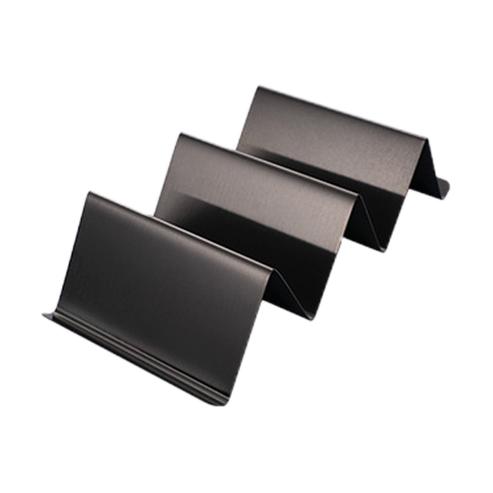 Shiogb Taco Rack Tray Black, Holders 6 Set Stand Stainless Steel Stand with Easy Access Handle