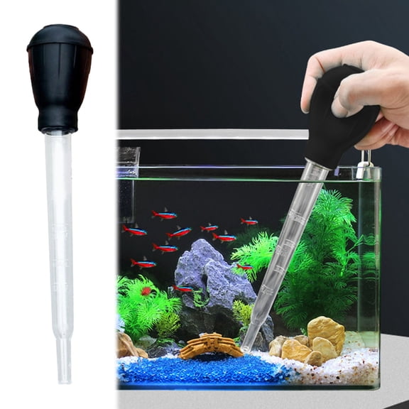 Shiogb Turkey Oil Suction Tube with Scale, Barbecue Baster, Large Meat Poultry Injector, Kitchen BBQ Cooking Tool, Black