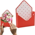 thumbnail image 1 of Shiogb Valentine's Day Envelope-Style Boxes, Bouquet Gift Box, Envelope-Style Folding Handled Packaging, Ideal for Occasions Such As Valentine's Day, Proposals, Weddings, and Birthdays, H, 1 of 4