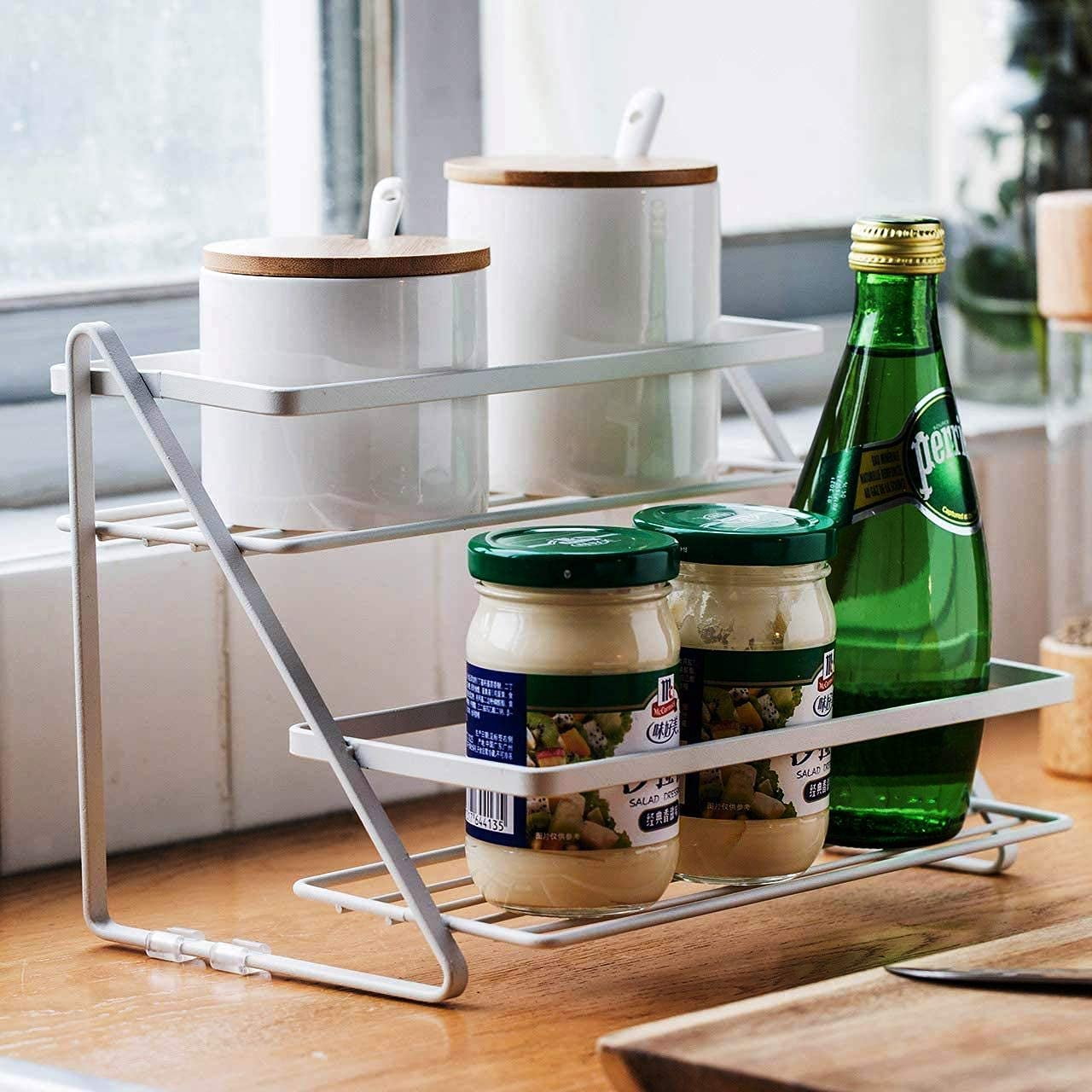 Shiok Dcor Metal 2 Step Countertop Kitchen Rack for Spice Storage ...