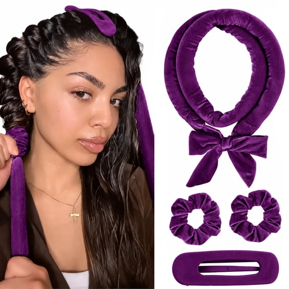 Shiorlam Heatless Hair Curler for Sleeping, Super Soft Ribbon Wrap ...