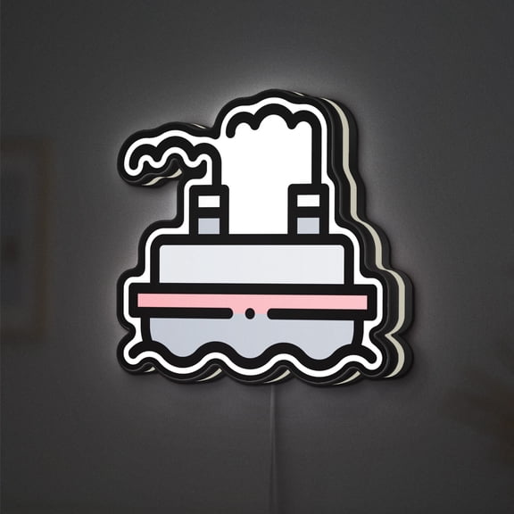 Ship 3D Novelty Light Box for Nautical Themed Rooms, Coastal Decor and, Ideal for Sailing Enthusiasts (Height 16 inch, 40cm)