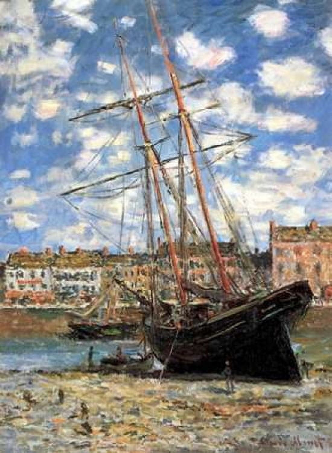 Ship Aground 1881 Canvas Art - Claude Monet (18 x 24)