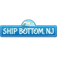 thumbnail image 1 of Ship Bottom NJ New Jersey Beach Street Sign | Indoor/Outdoor | Surfer Ocean Lover Décor For Beach House Garages Living Rooms Bedroom | Signmission Personalized Gift, 1 of 5