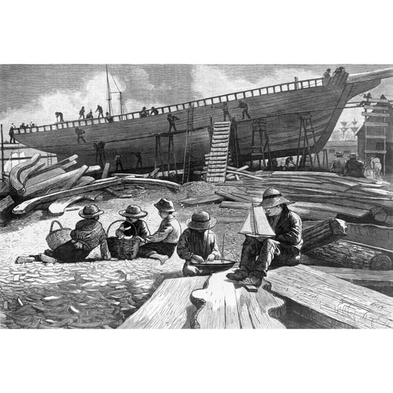 Ship-Building History (24 x 18)