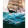 thumbnail image 1 of Ship In High Seas - CANVAS OR FINE PRINT WALL ART, 1 of 1