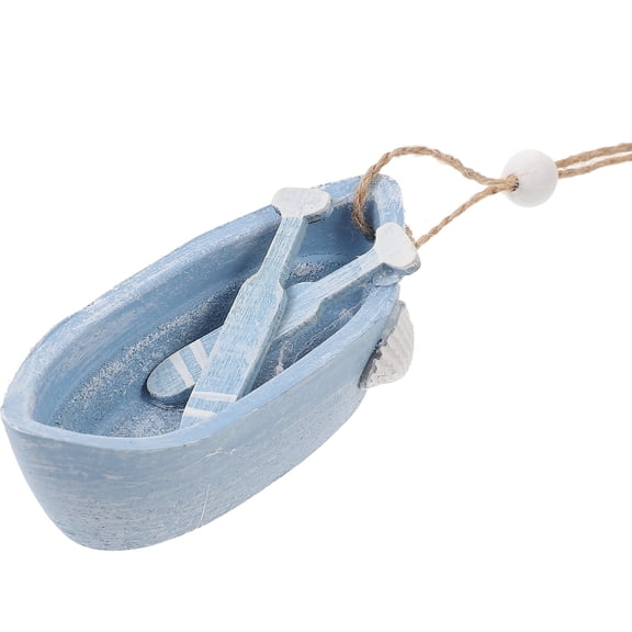 Small Sailboat Ship Model Ornament for Office and Seaside Decor, Nautical Themed Decorative Piece