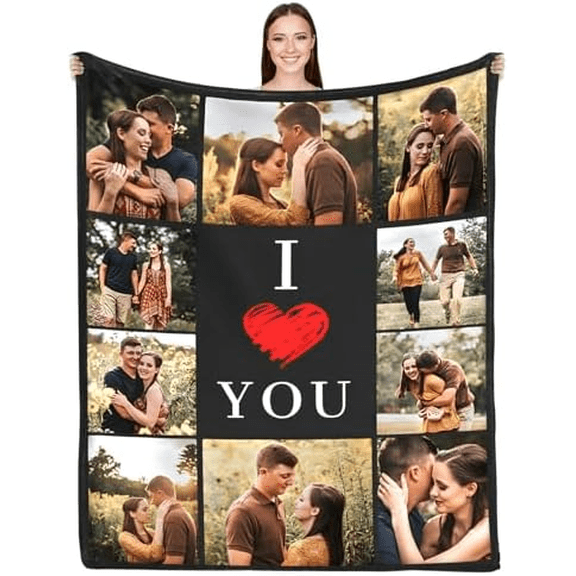 Ship Next Day, Custom Blanket with Picture Text, Customized Picture Throw, Custom Photoes Personalized Photo Customized Blanket$$Home Decor, Kitchen, & Other
