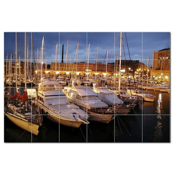 Ship Photo Ceramic Tile Mural Kitchen Backsplash Bathroom Shower, 405855-M64