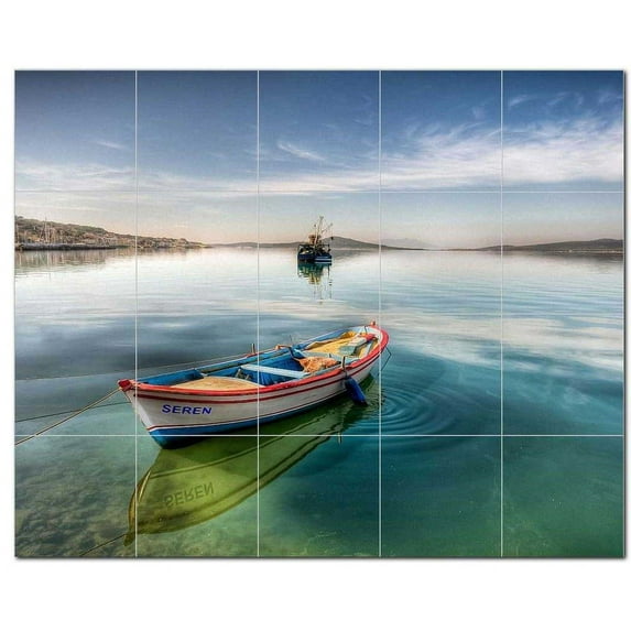 Ship Picture Ceramic Tile Mural Kitchen Backsplash Bathroom Shower, 405871-XL54