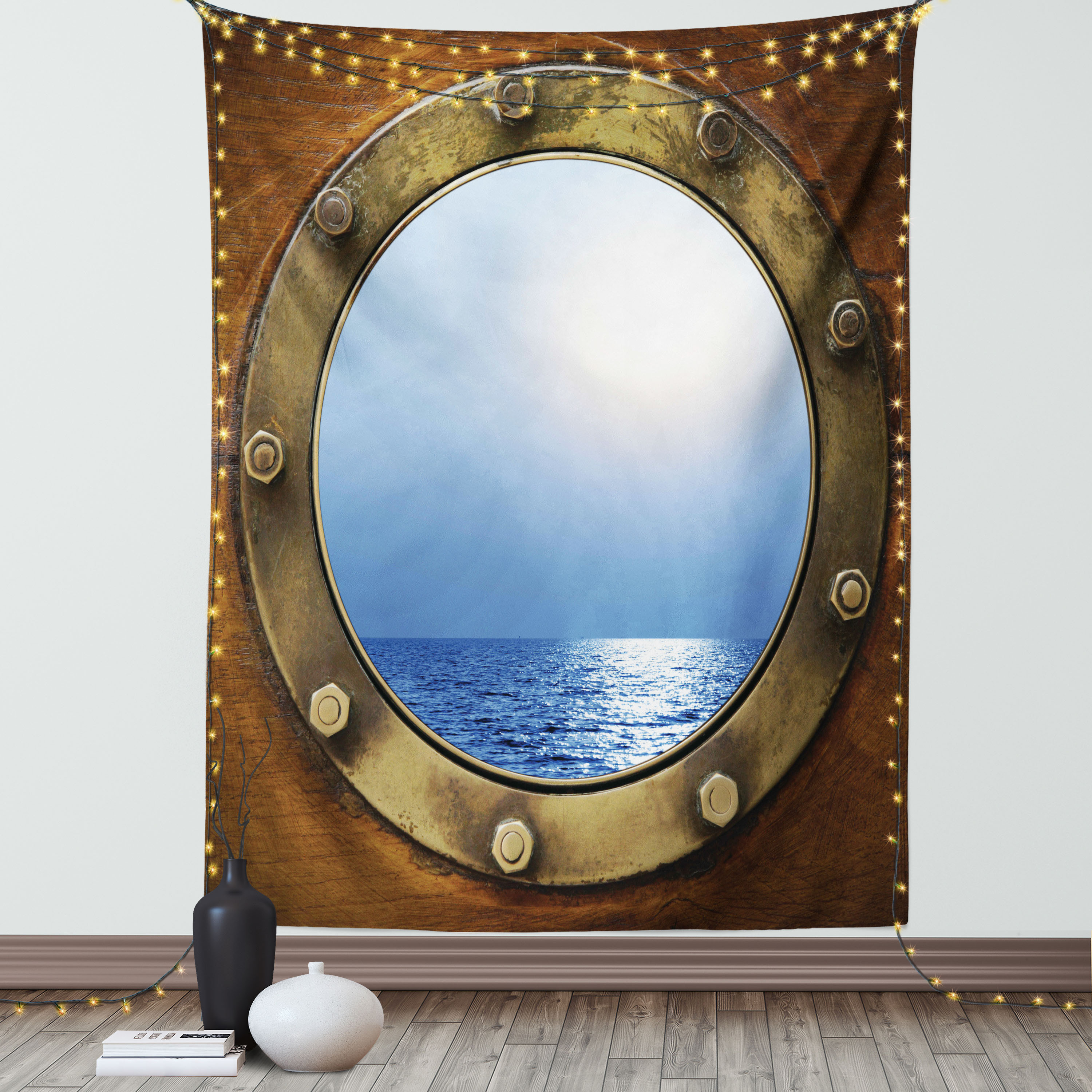 nautical porthole,nautical decor, sailboat model, boat decor