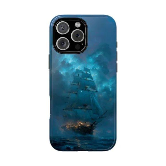 Ship Sailing Ocean Storm Waves Case for iPhone 17 to 11 Pro Max