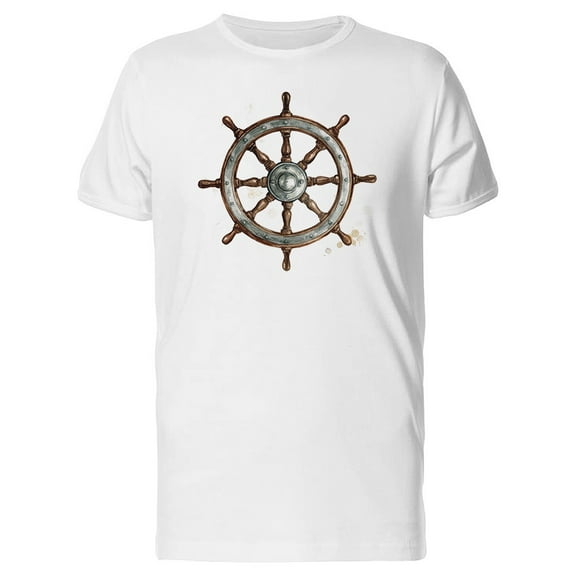 Ship Steering Wheel  T-Shirt Men -Image by Shutterstock, Male Medium