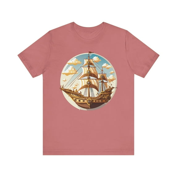 Ship Tee Shirt, Tee Shirt with Ship
