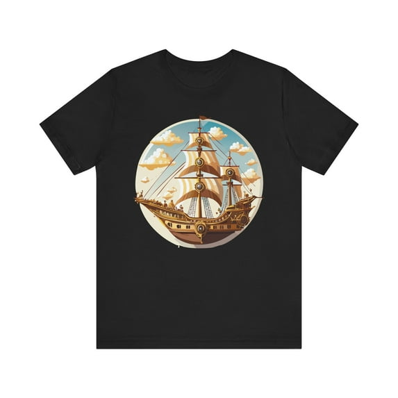Ship Tee Shirt, Tee Shirt with Ship