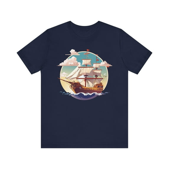 Ship Tee Shirt, Tee Shirt with Ship