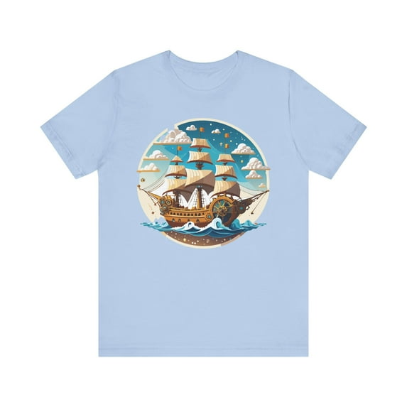 Ship Tee Shirt, Tee Shirt with Ship