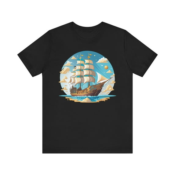 Ship Tee Shirt, Tee Shirt with Ship