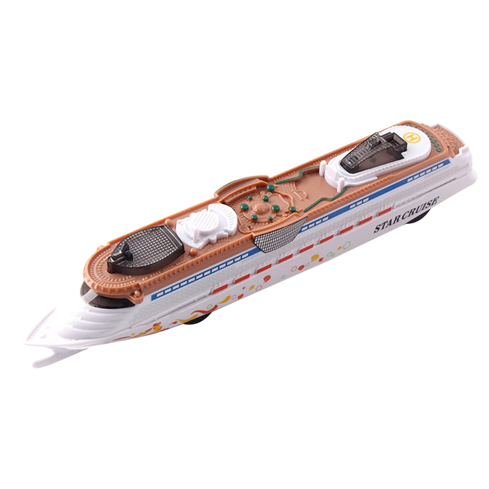 Ship Toy Die Cast Metal Cruise Ship Model Ocean Liner Boat Pull Back Toy for Kids with Flashing LED Lights and Sounds Walmart