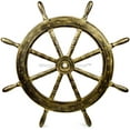 thumbnail image 1 of Ship Wheel - Gola Pendi - (24 Inches, Antique Golden), 1 of 1