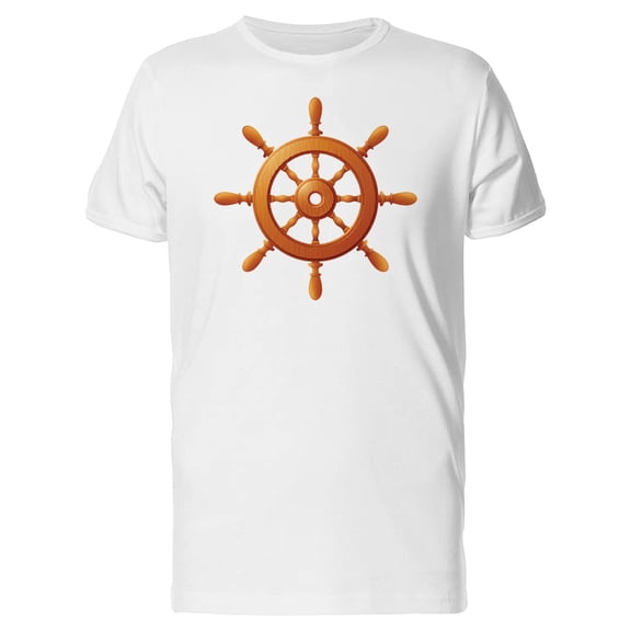 Ship Wooden Wheel Marine T-Shirt Men -Image by Shutterstock, Male x-Large