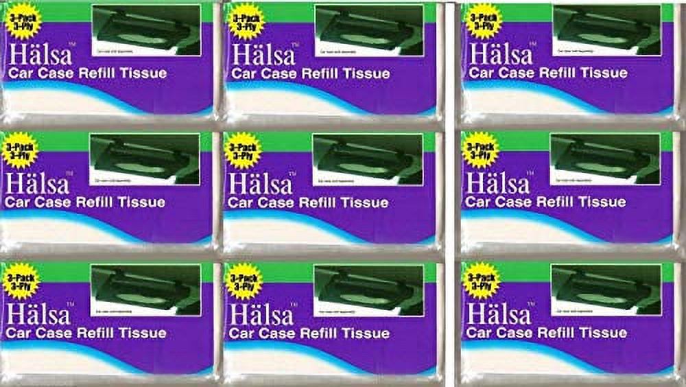 Ship from USA) 27 HALSA Refill Tissues for Tempo Car Visor Tissue