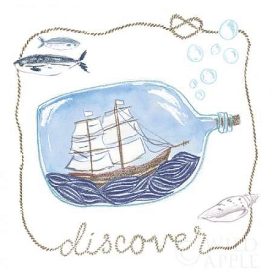 Ship in a Bottle Discover Canvas Art - Sara Zieve Miller (24 x 24)
