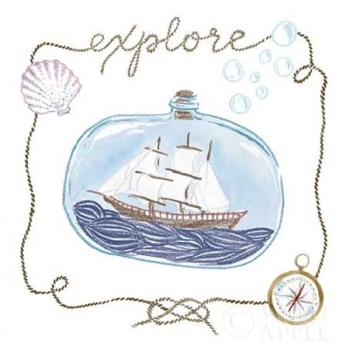 Ship in a Bottle Explore Canvas Art - Sara Zieve Miller (24 x 24)