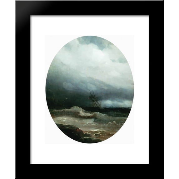 Ship in a storm 20x24 Framed Art Print by Aivazovsky, Ivan