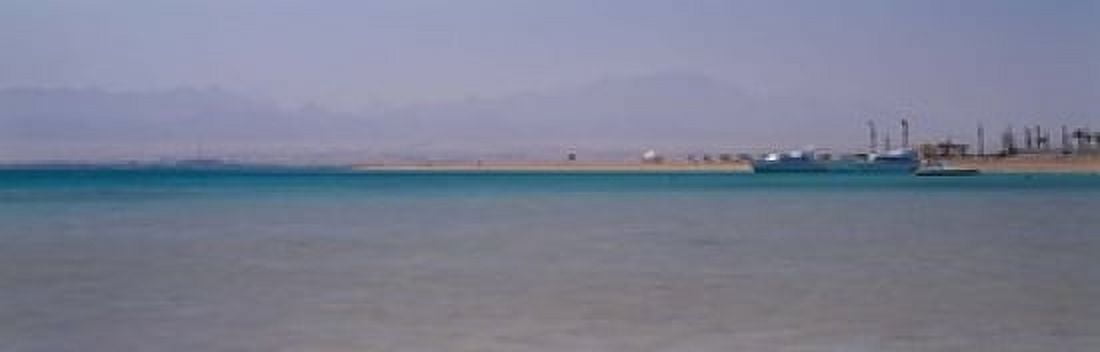 Ship on the coast Soma Bay Hurghada Egypt Canvas Art - Panoramic Images (18 x 6)