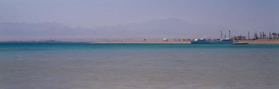 Ship on the coast Soma Bay Hurghada Egypt Canvas Art - Panoramic Images (36 x 12)