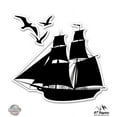 thumbnail image 1 of Ship with Seagulls Nautical - 8" Vinyl Sticker - For Car Laptop I-Pad - Waterproof Decal, 1 of 1