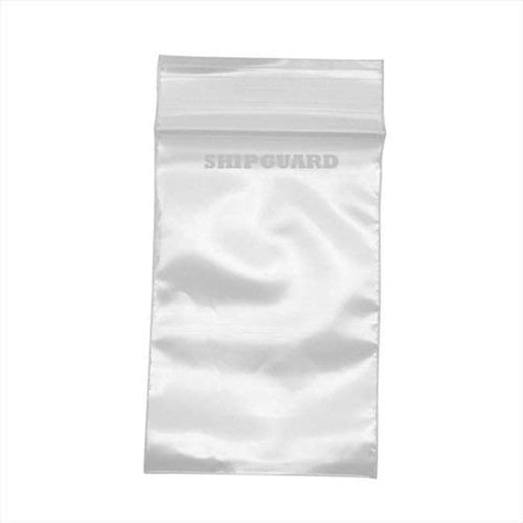ShipGuard 500 Count Resealable Zipper Poly Bags, 2 by 3-Inch, 50mm by 100mm, Clear 1 Pack